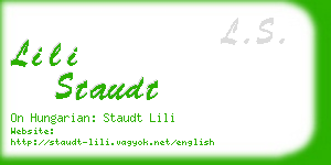 lili staudt business card